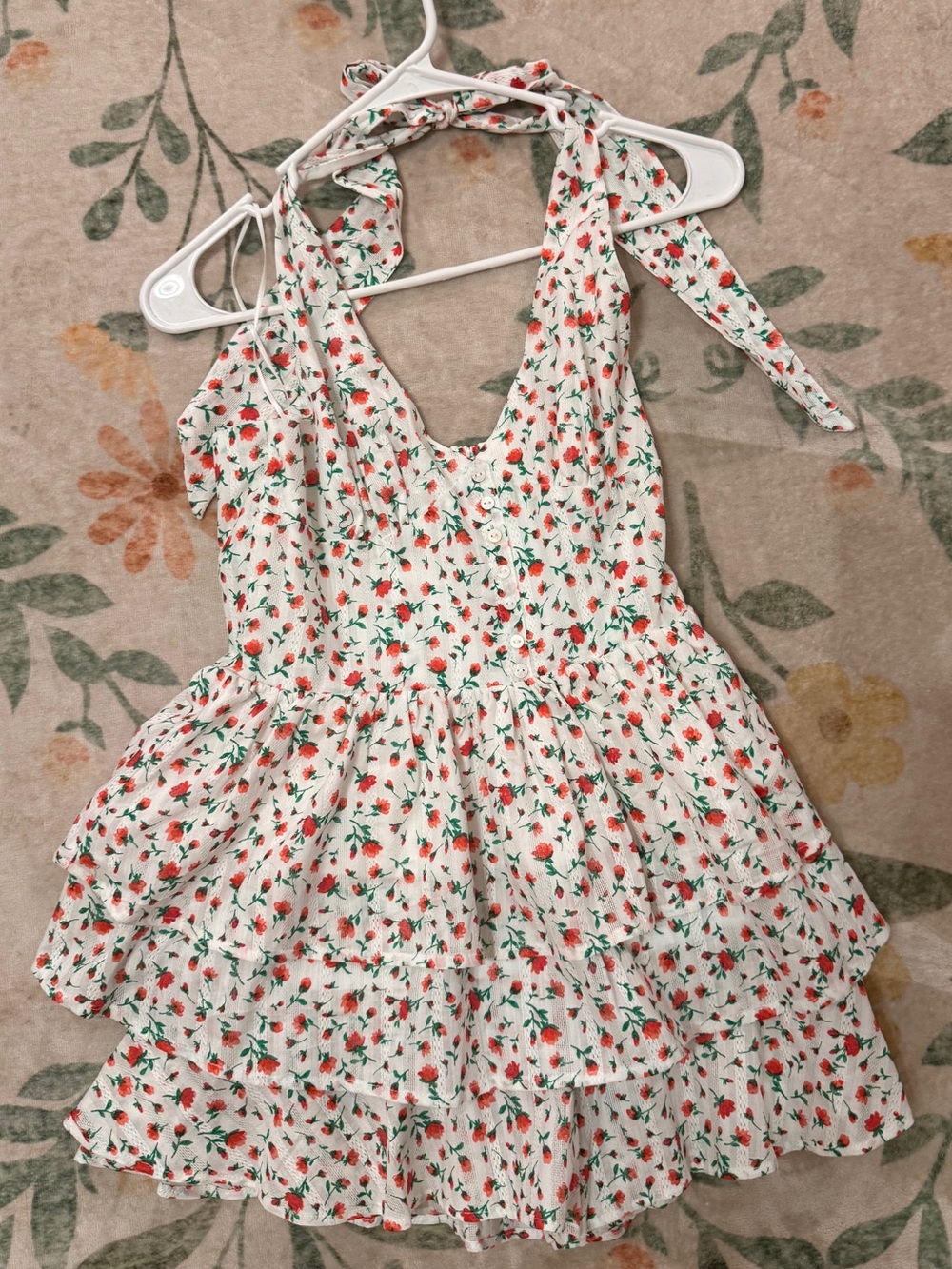 Altar’d State Floral Ruffled Romper - Picture 2 of 3
